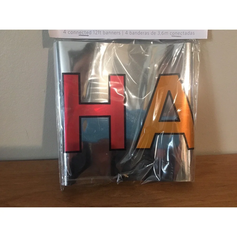 Lot of 36 Foil HAPPY BIRTHDAY BANNERS - Case of 36 Banners - New in the Box